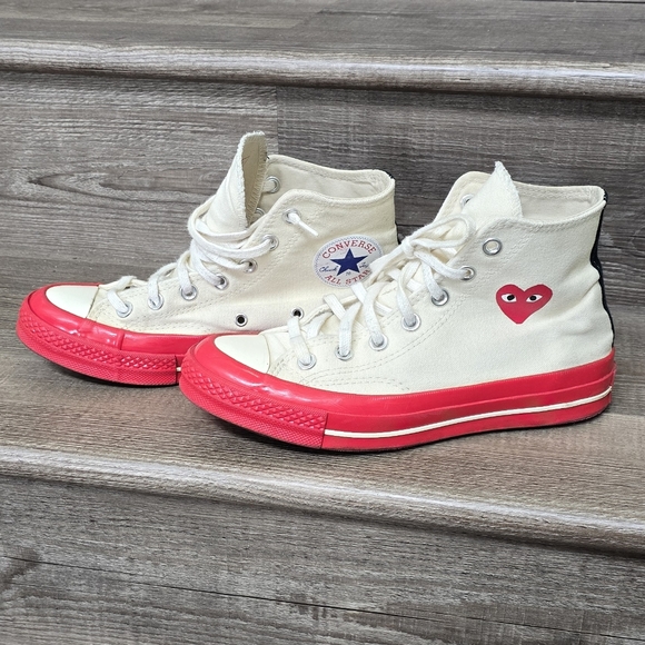 comme des garcons converse size Play High-Top Sneakers men's